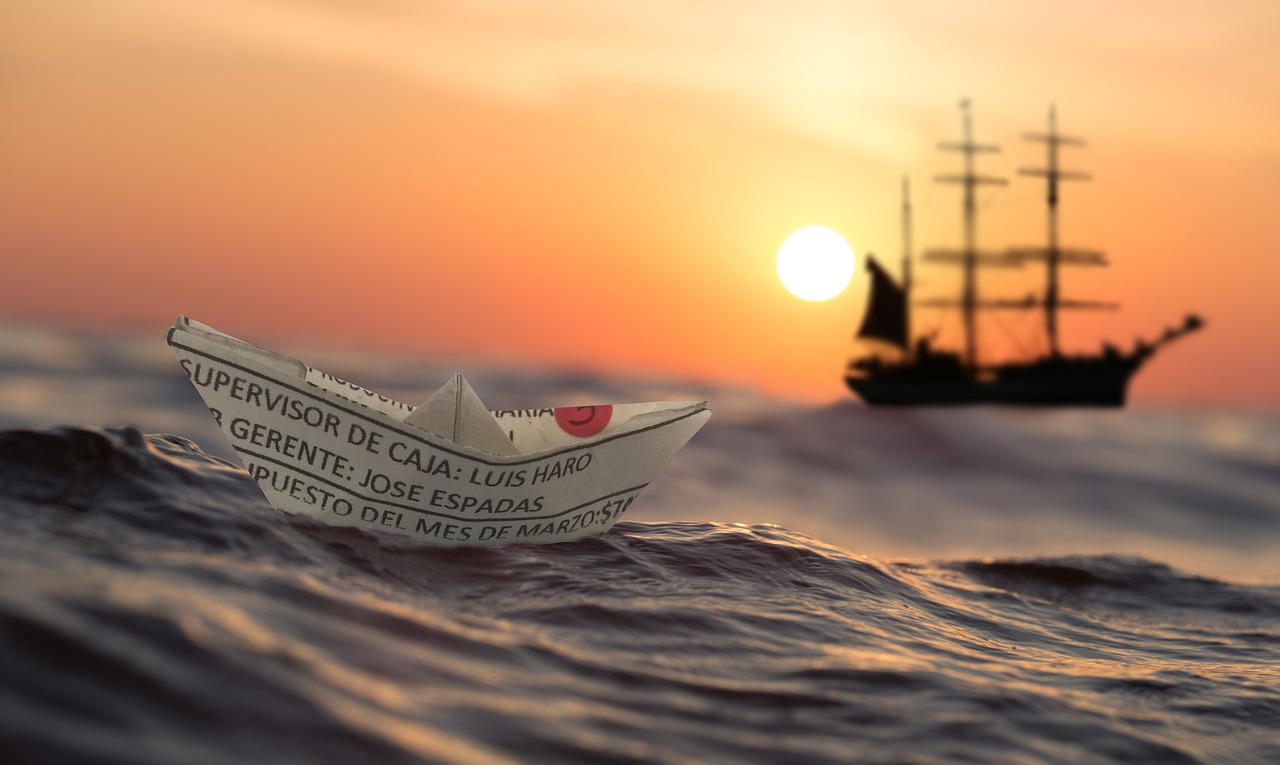 Dobradura barco papel: Modelo simples e fácil de aprender